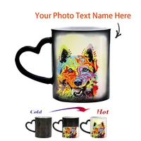 Tasse à Café Magique Personnalisée avec Image sur Document Proxy, Tasse à Thé en Céramique avec Logo Texte, Cadeau Surpris 1