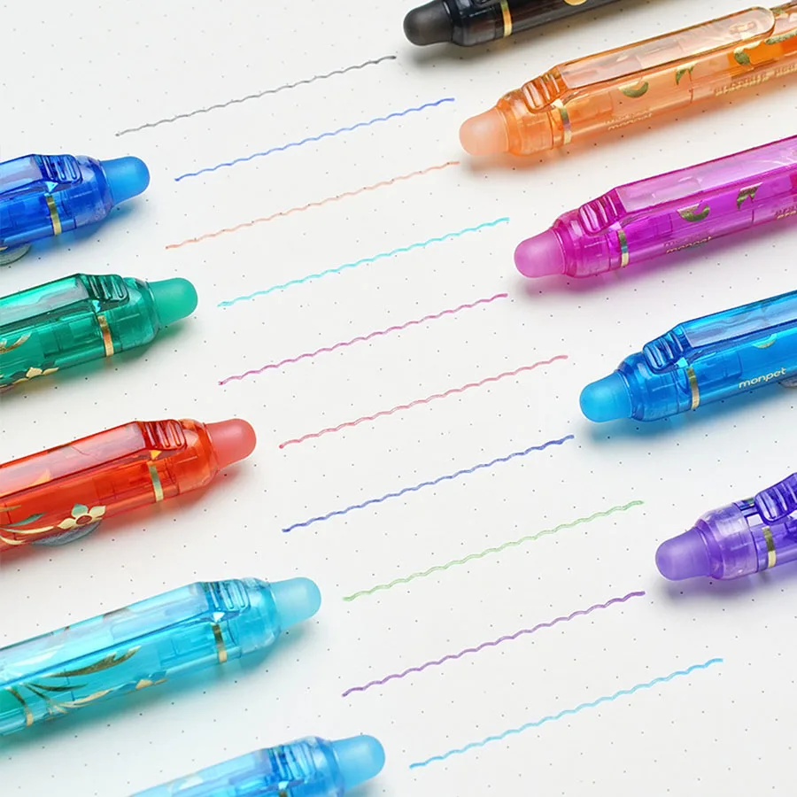 6/12pcs Erasable Gel Pen set Fine 0.5mm Point Tip Retractable Magic pen Large Capacity Suitable for School Supplies Erasable Pen 5
