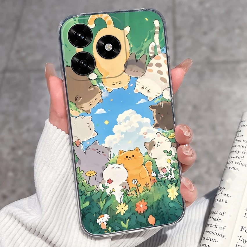 Cute Panda Puppy Soft Silicone TPU Clear Phone Case Back Cover