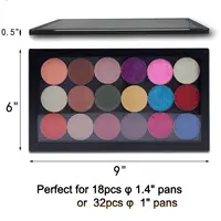 Coosei New Acrylic EMPTY Magnetic Eyeshadow Palette Waterproof High-Gloss Eye Shadow Makeup Pallet 9.36*5.5' 2