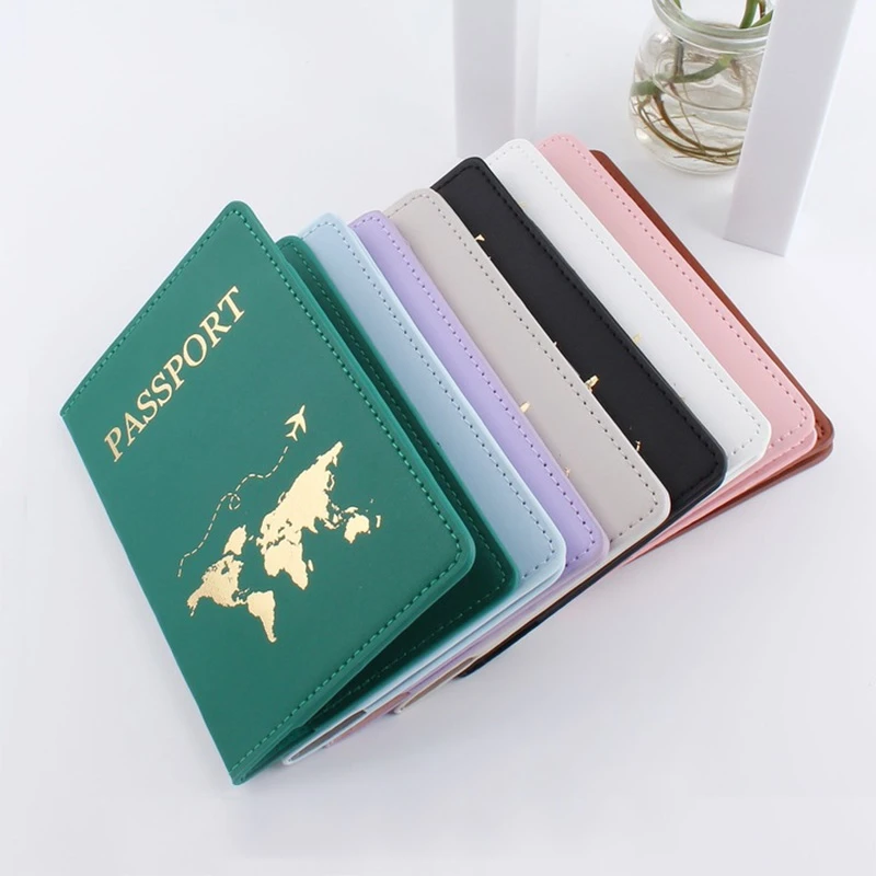 Travel Passport Holder Wallet Passport Cover World Map Passport