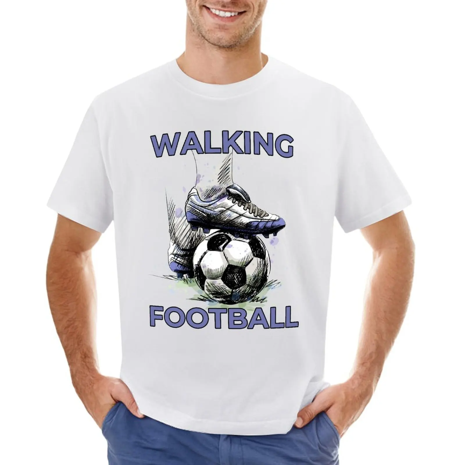 

Walking Football The Beautiful Game T-shirt vintage clothes customs heavyweights sports fans sweat shirts, men