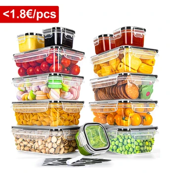 Contenitori per alimenti con coperchi, contenitori per congelatore, portapranzo, 26 pezzi (13 contenitori, 13 coperchi), 8x1000 ml e 5x140 ml 1