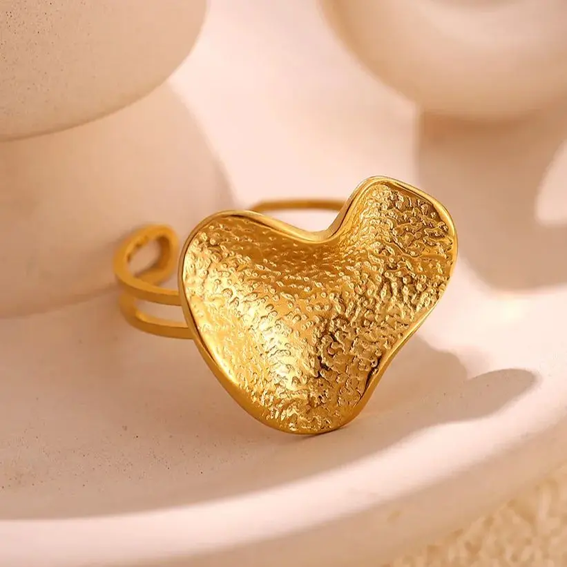 Rings For Women Gold Color Stainless Steel Geometric