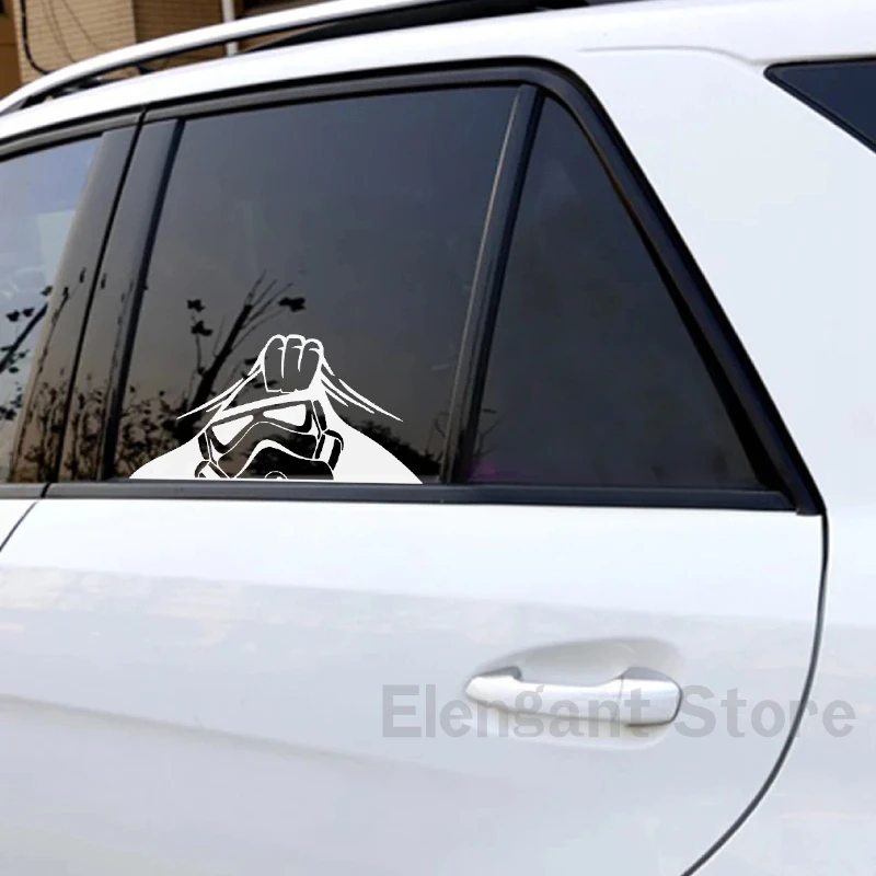 Disney Baby Vader Peeking Stickers Car Window Bumper Decals Toilet Sign Wall Stickers Bathroom Home Decals