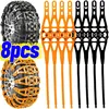 Car Tire Chains Winter Snow Wheels Chain Outdoor Snow Tire Emergency Double Grooves Anti-Skid Chains for 85x10cm Tire