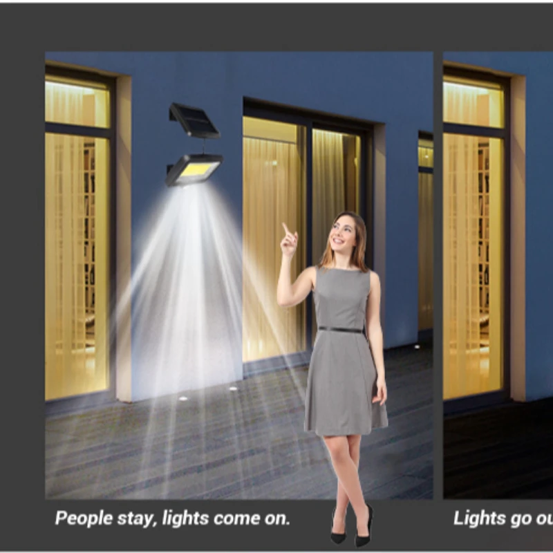 Ultra-Luminous Solar Motion Sensor Outdoor Light with 3 Brightness Modes - Weatherproof Garden and Patio Decor