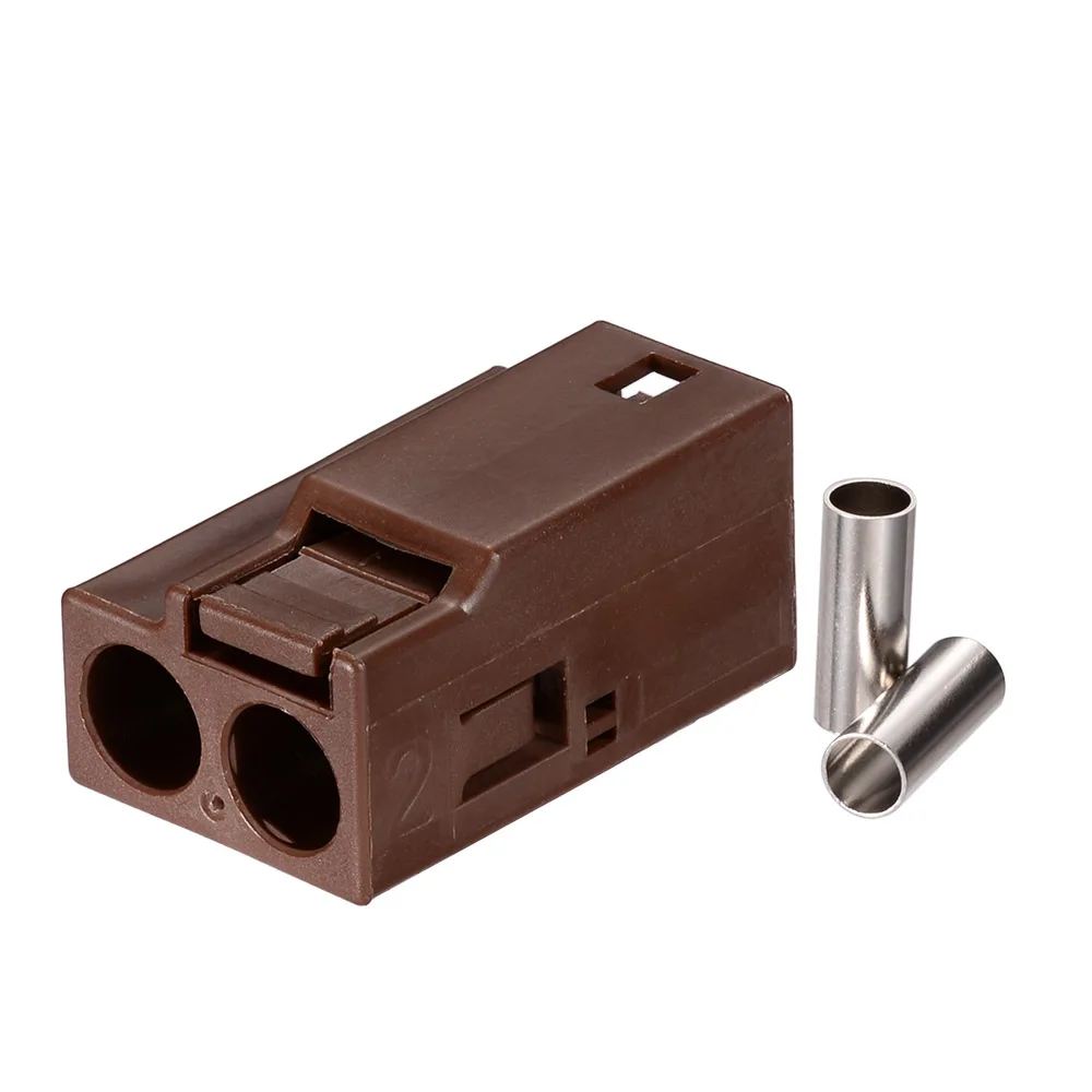 Brown Female RF Coaxial Cable Connector for Telecommunications