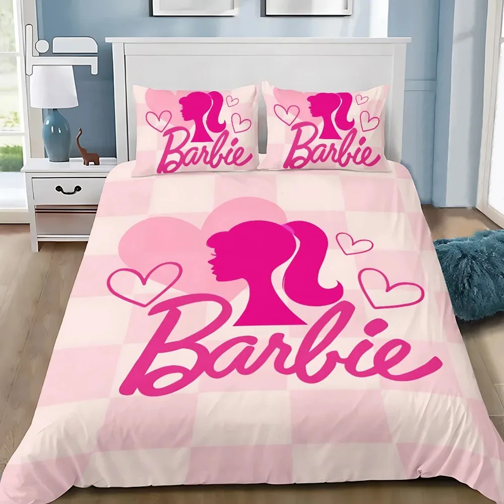 Barbie Girl Barbie Sleeping Bed Cute Pink B-BarbieS Doll Duvet
