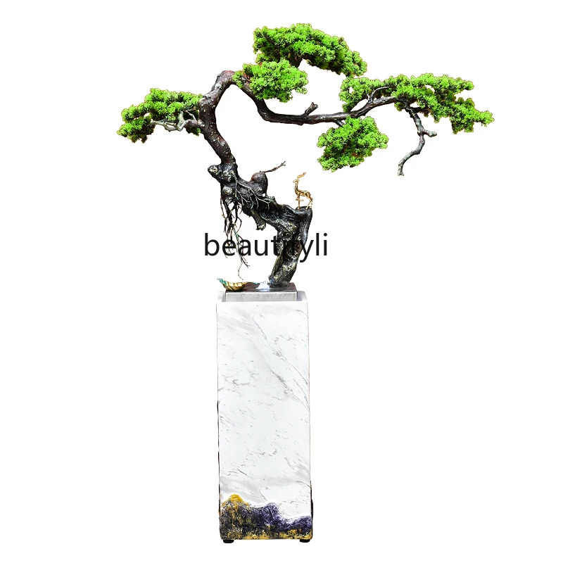 

Slightly Luxury Decoration Hallway Lucky Water Fountain Waterscape Decoration Welcome Pine Floor Home Decoration