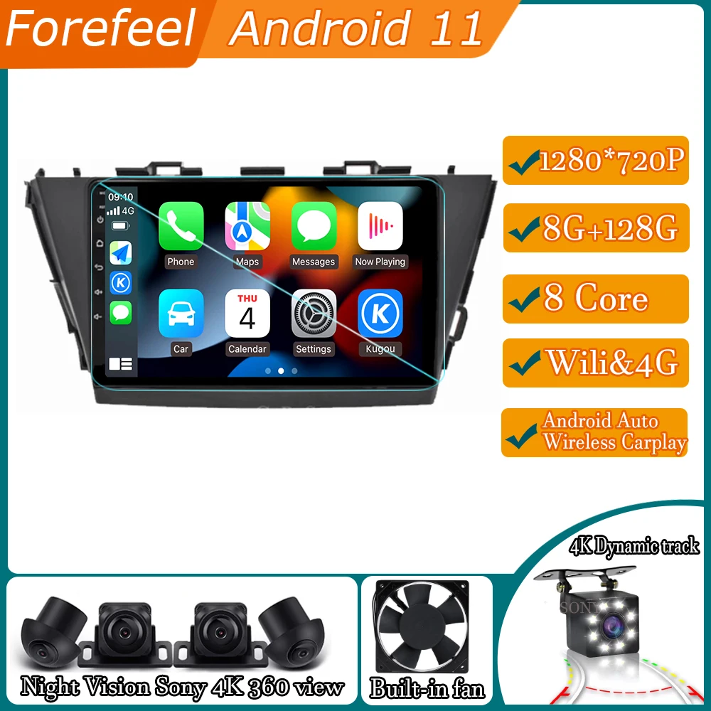 Android 11 для Toyota Prius V Plus Alpha 2012-2015 автомобильный мультимедийный плеер Радио