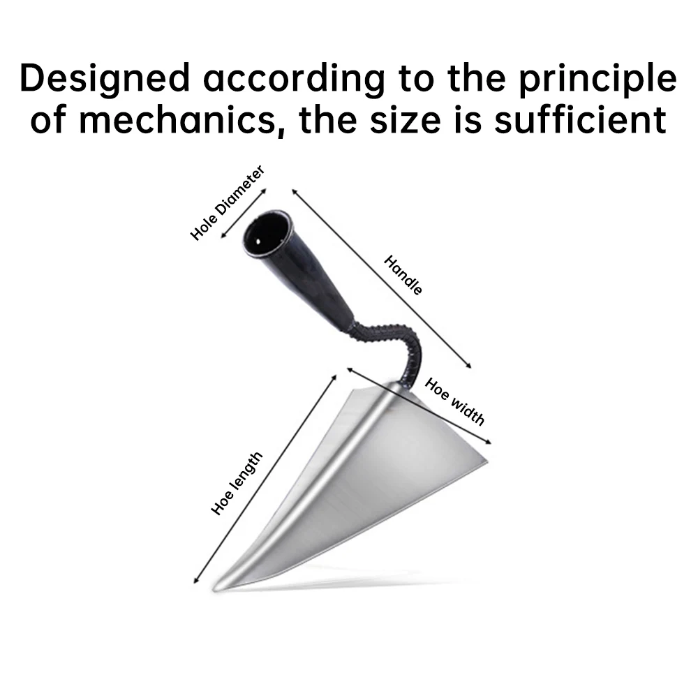 Description Picture 6 of itemPlowing Hoe Triangle Agricultural Land Turning Hand Plow/Manual Loose Soil Hoe Plough Rake Hoe for Household Vegetable Planting
