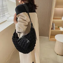 

Brands Big Crossbody Bags for Women 2022 Designer Pleated Hobo Bag 2 Bags/set Shoulder Bag Overlarge Shopper Purse Female Tote