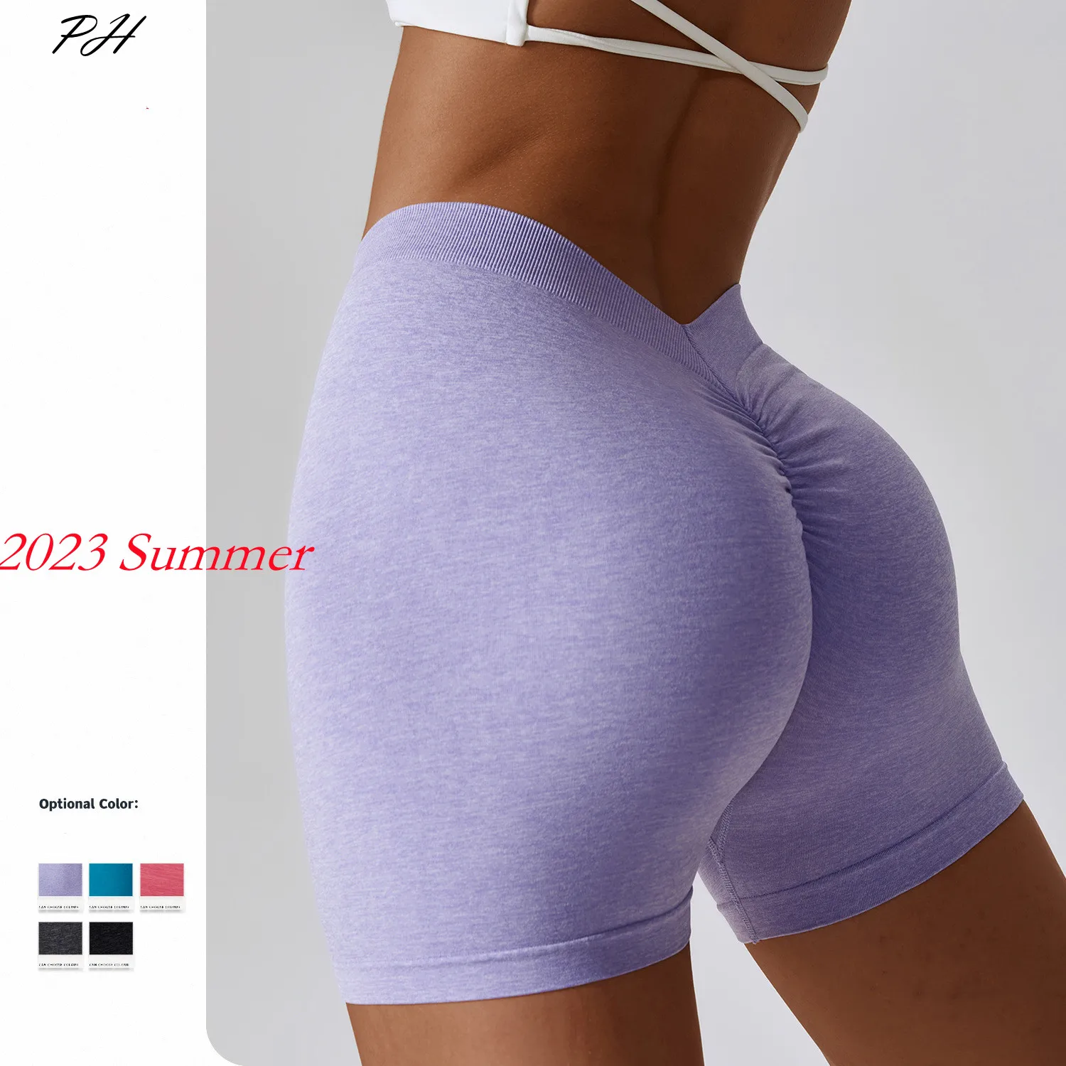 

Women Yoga Shorts Summer Outdoor Running Tight Fitness Sports Shorts Honey Peach Hip Lift Seamless Cycling Sports Yoga Shorts