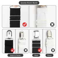 4Pcs/lot Bed Sheet Fasteners Holder Gadgets for Bed Sheet Organizer Mattress Cover Clip For Home Elastic Straps Adjustable Clips 4