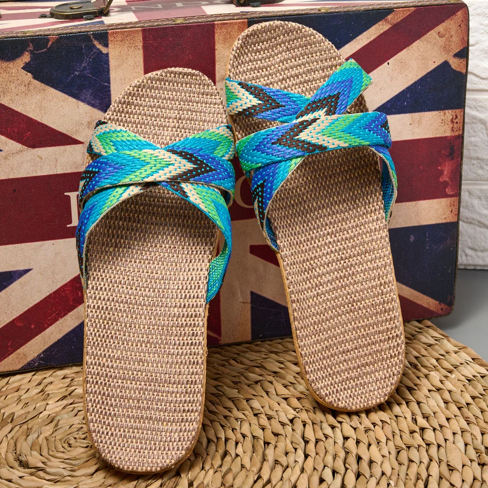 Indoor Slippers Women Home Shoes Lightweight Linen Couple Slippers Lightweight Home Slippers Best Sellers In Shoes