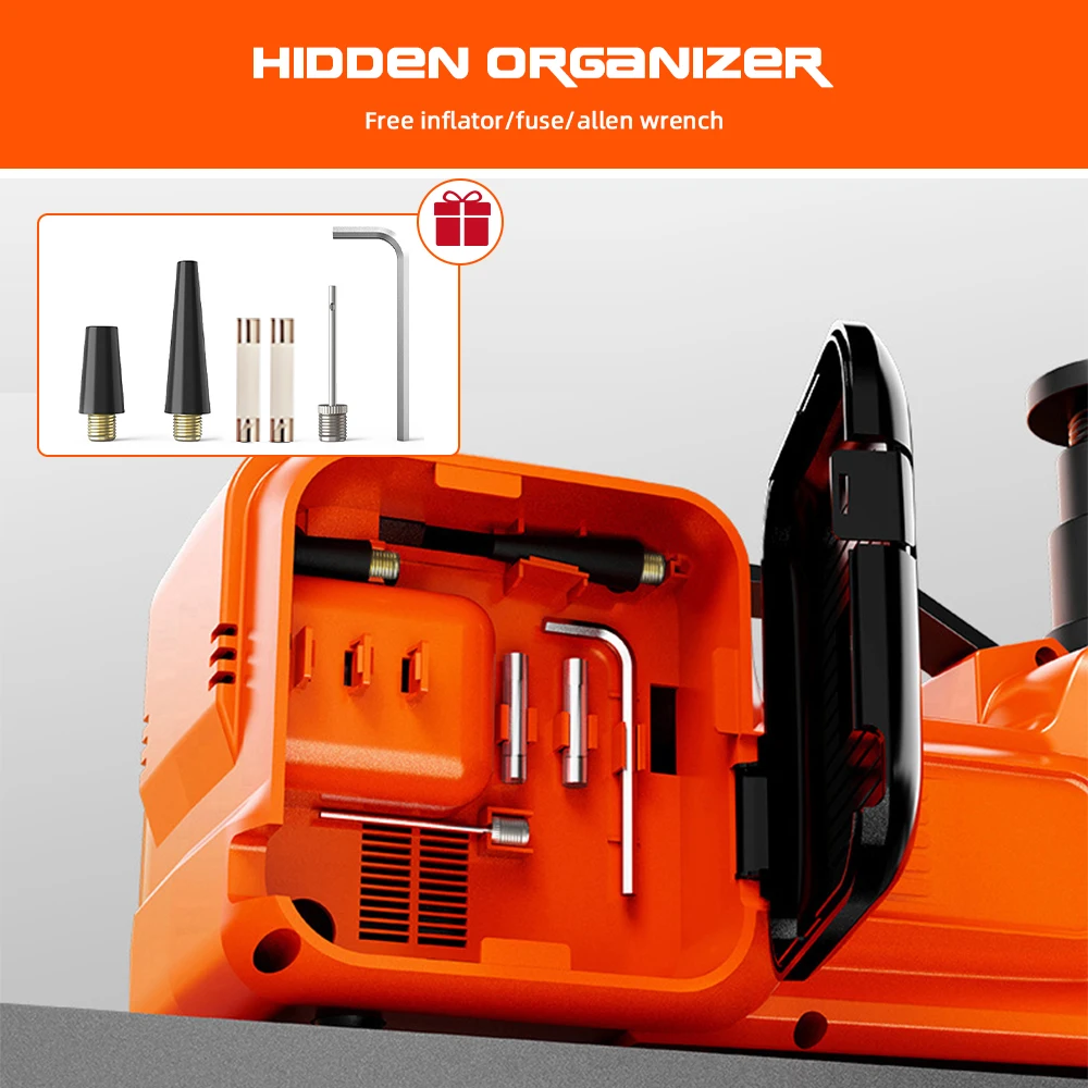 Podofo Tragbarer 12V 5-Tonnen Elektrischer Hydraulischer Wagenheber mit Elektroschrauber 3-in-1 Hebewagenheber Sicherheitshammer für Autoreparatur – Detail 10