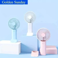 Mini ventilateur portatif à chargement USB, petit ventilateur de bureau avec support pour téléphone portable, ventilateur extérieur portable et simple 1
