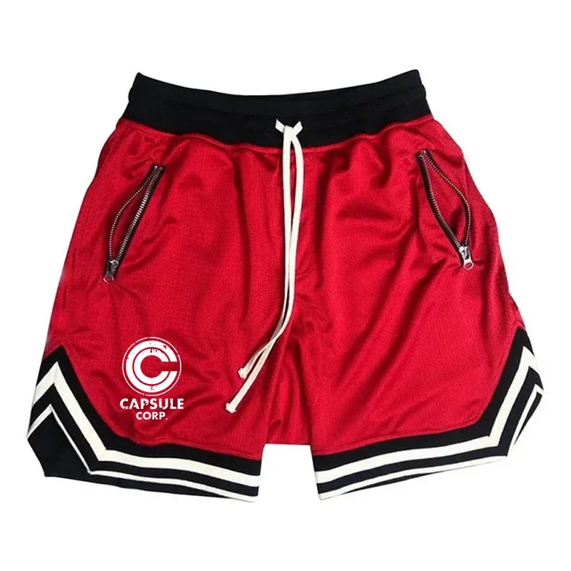 Basketball Capsule Corp Print Shorts Male Casual Mesh Fitness Short Trousers Breathable Five Points Pant Running Clothing 4