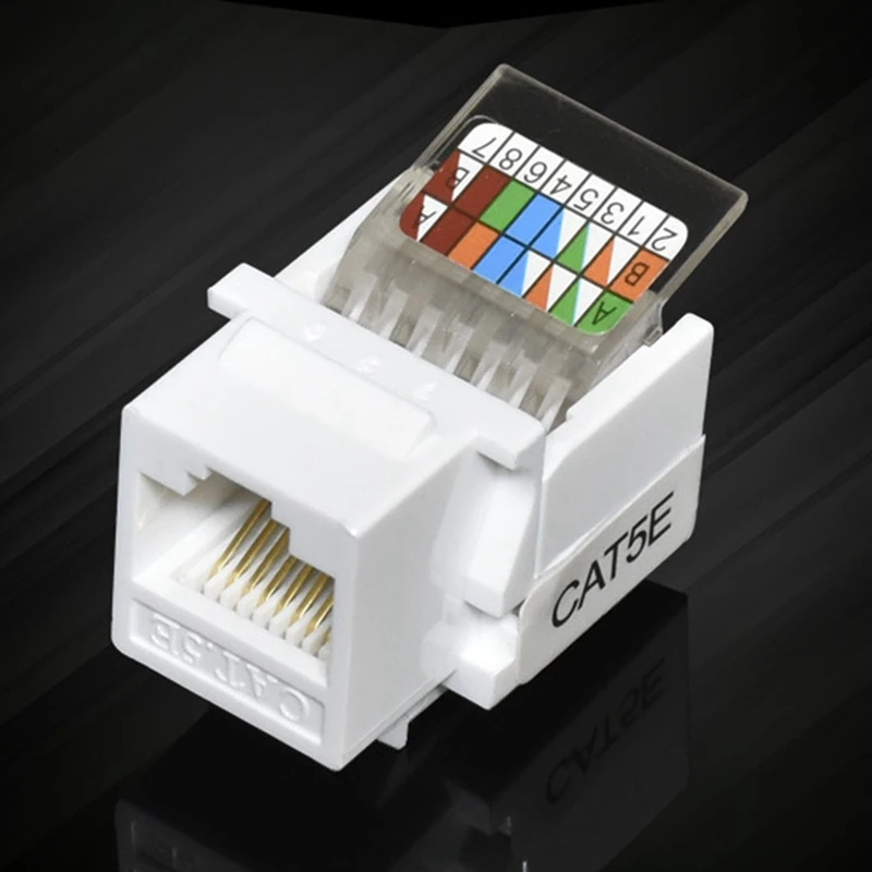 CAT5E UTP 네트워크 모듈 RJ45 커넥터 정보 소켓, 컴퓨터 콘센트 케이블 어댑터 잭, 20 개