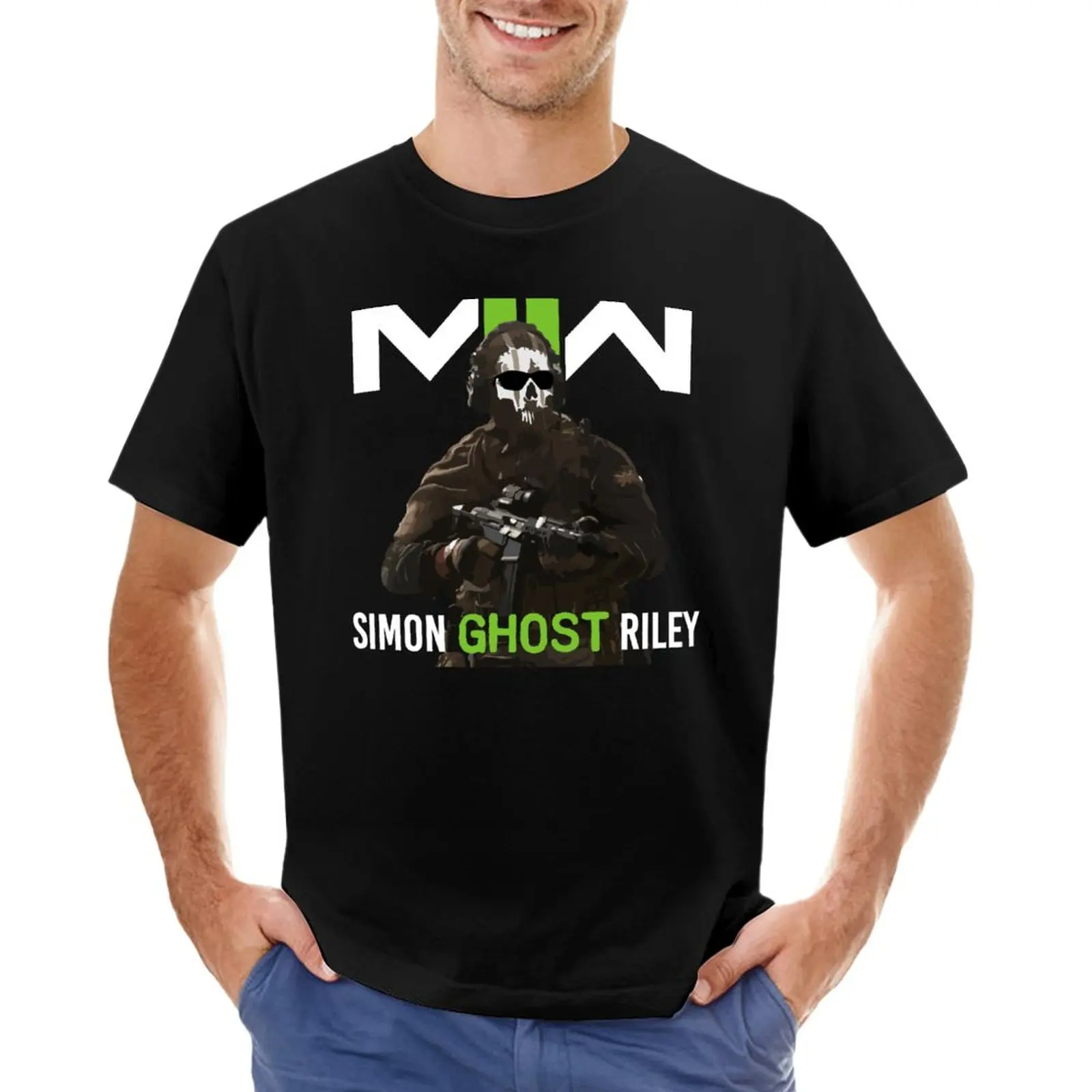 

Simon Ghost Riley MW2 T-Shirt hippie clothes funny t shirts Short sleeve funny t shirts for men