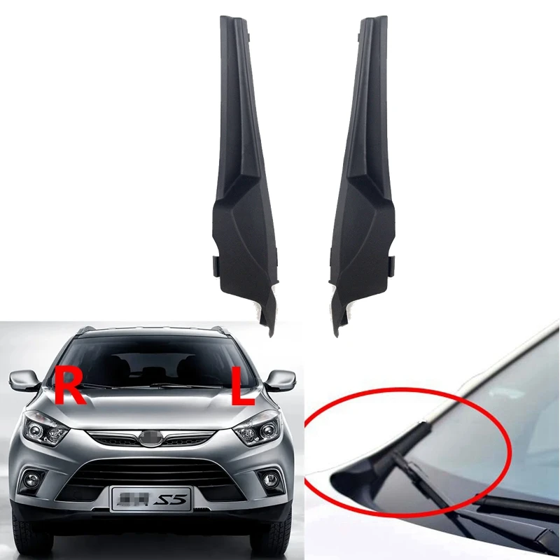 Front Windshield Wiper Side Trim Cover Water Deflector Cowl Plate For
