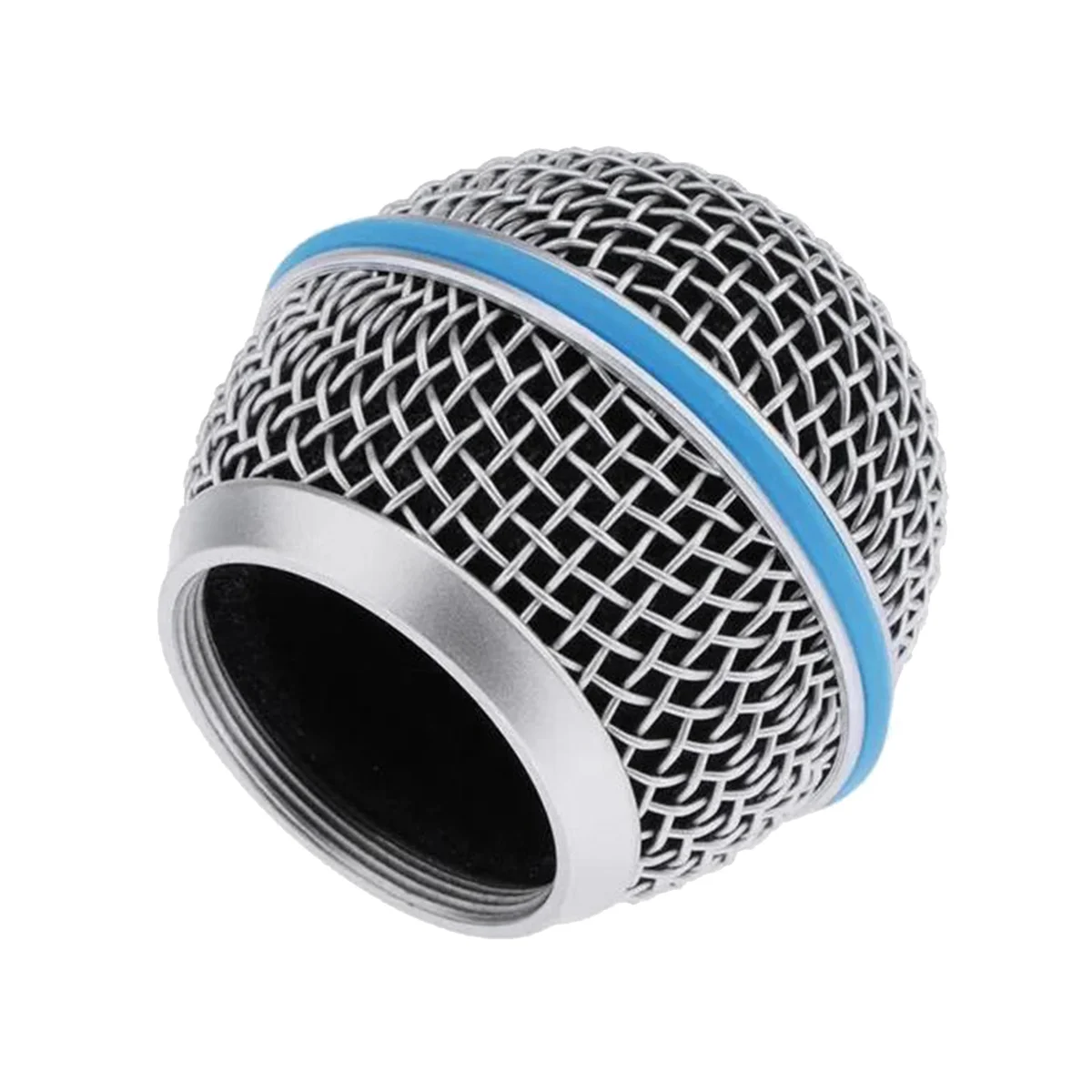 

Replacement Blue Steel Mesh Microphone Grill Head Microphone Grille Replacement Head DIY Parts Accessory for