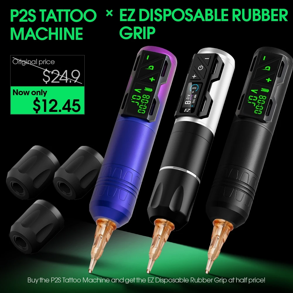Ez p2s-ワイヤレスタトゥーペン,3.5〜4.0mm,使い捨て,ポータブル