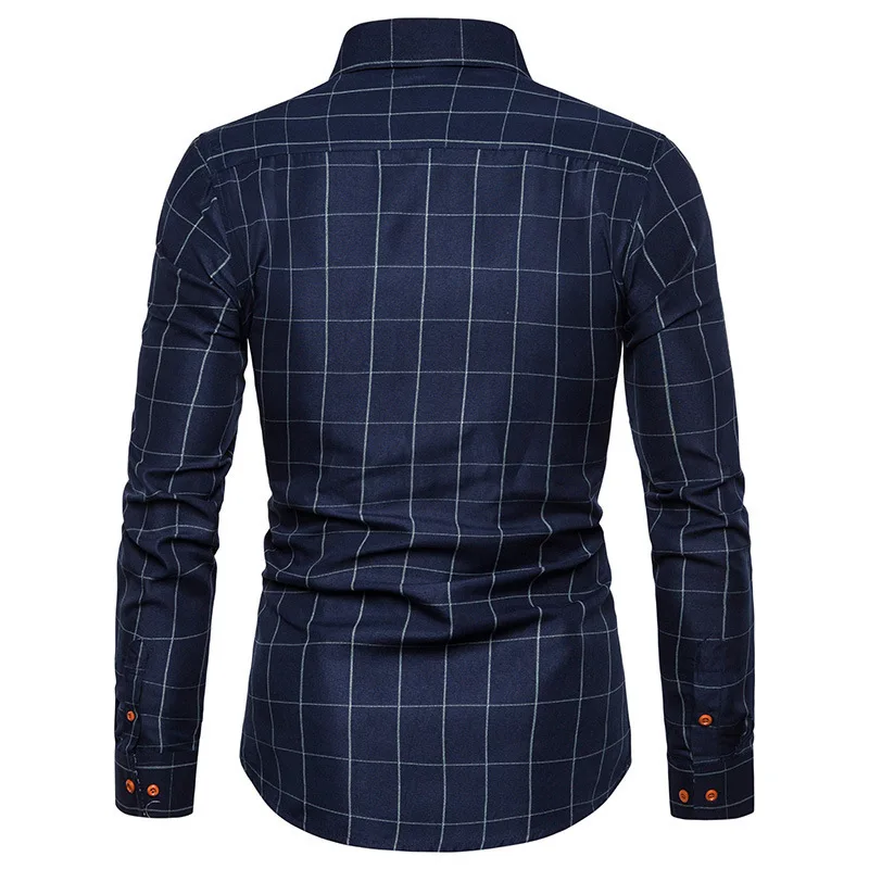 Description Picture 6 of itemNew Fashion T-shirt Luxury for Men Long Sleeve Male Casual Dress Shirts Print Button Down Slim Formal Business Office Shirts