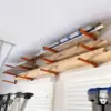 Wall Mount Wood Organizer and Lumber Storage Metal Rack with 3-Level - Indoor & Outdoor Use, 4 Pack 1