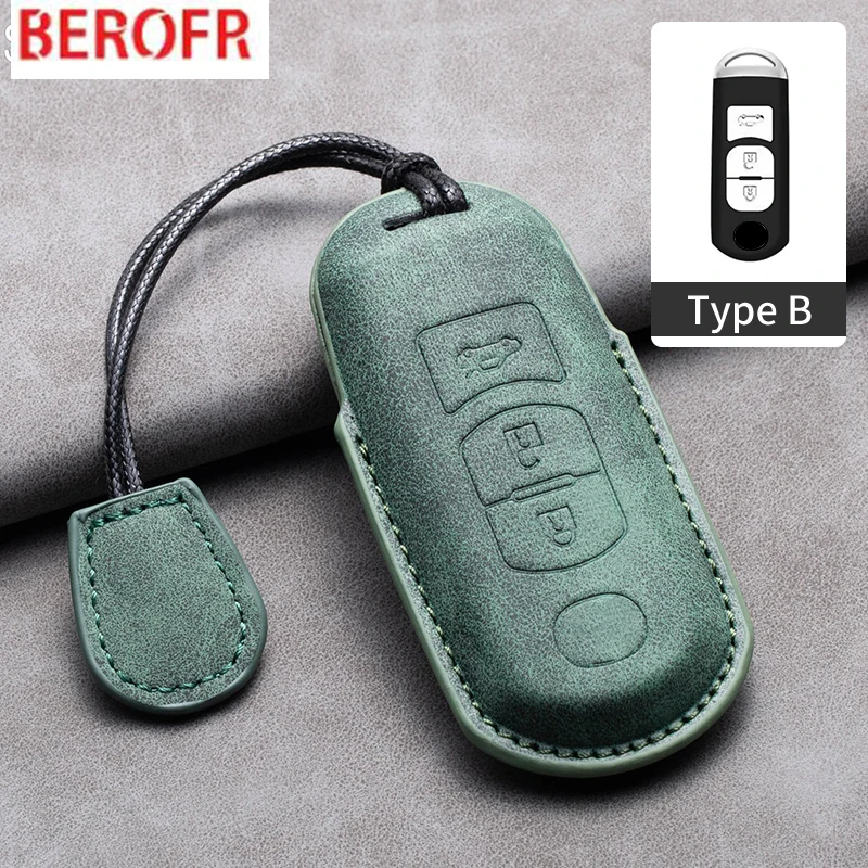 Sheepskin 2/3 Buttons Car Remote Key Case For Mazda 2 3 6 Atenza Axela Demio CX-5 CX5 CX-3 CX7 CX-9 2015