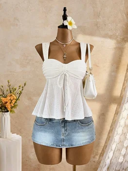 Women’s Polka Dot Peplum Cami 1