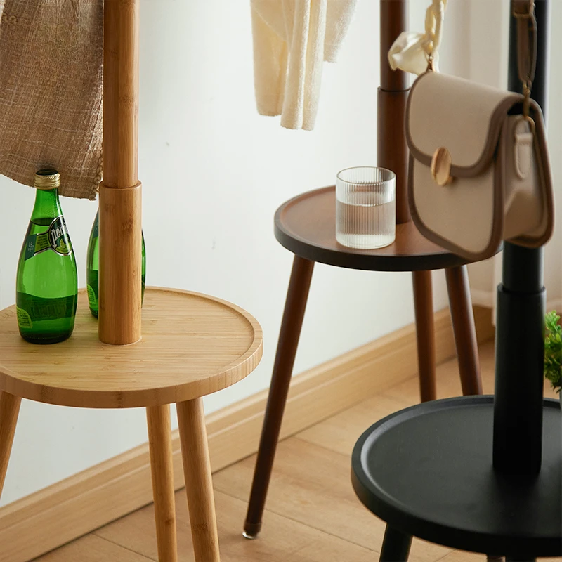 Nordic Standing Coat Rack Multifunction Hat Clothes Organizer with Height Adjustment Shelves Children's Room Clothes Hanger