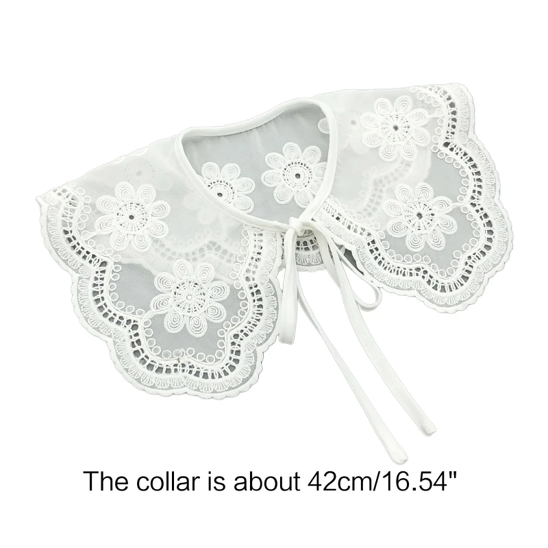 Embroidered Decorative Collar Shirt Collars for Girls Students Detachable False 449B