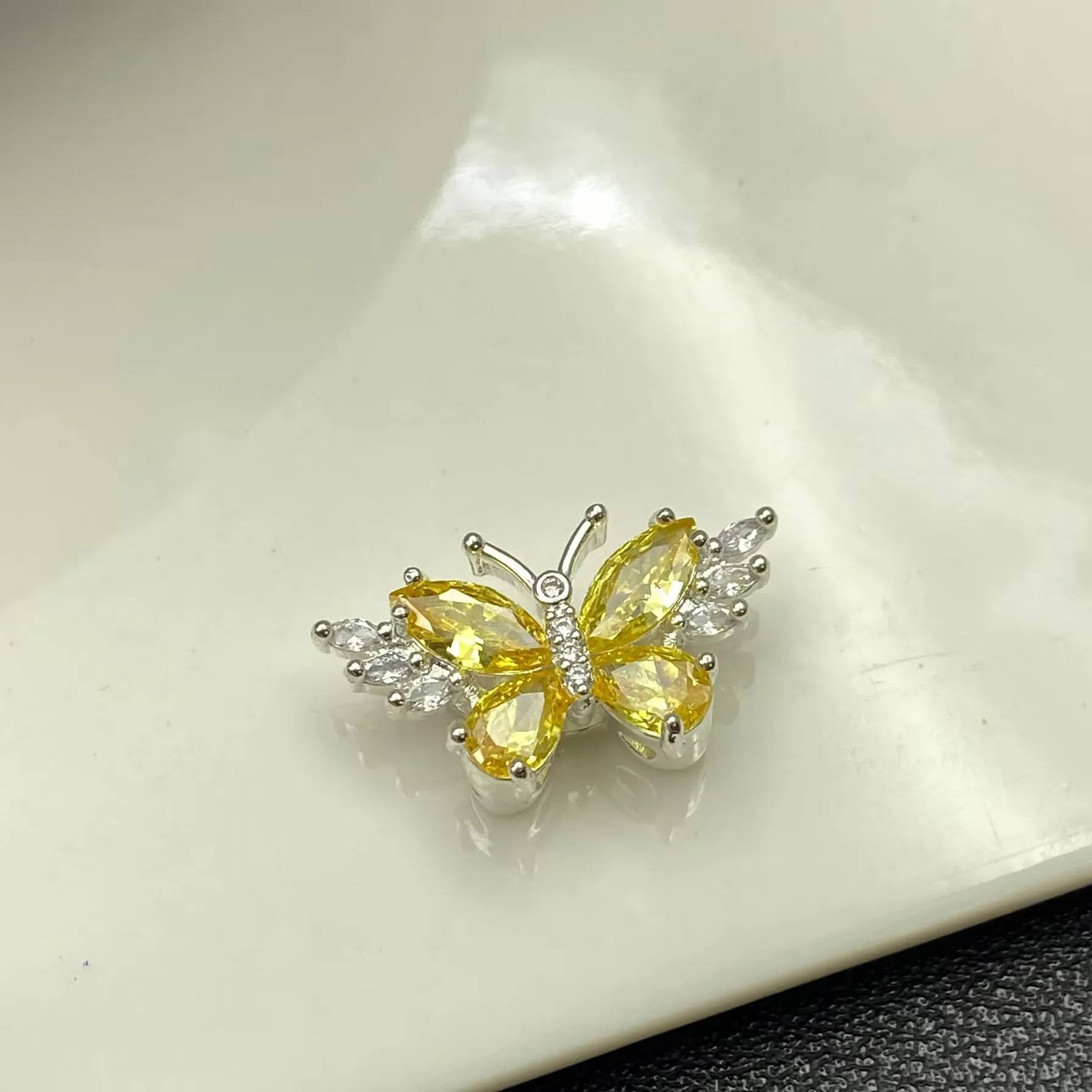 Gold Plated Zircon Butterfly Beaded Bracelet Material - Artistic Retro Chinese Style Jewelry Accessory