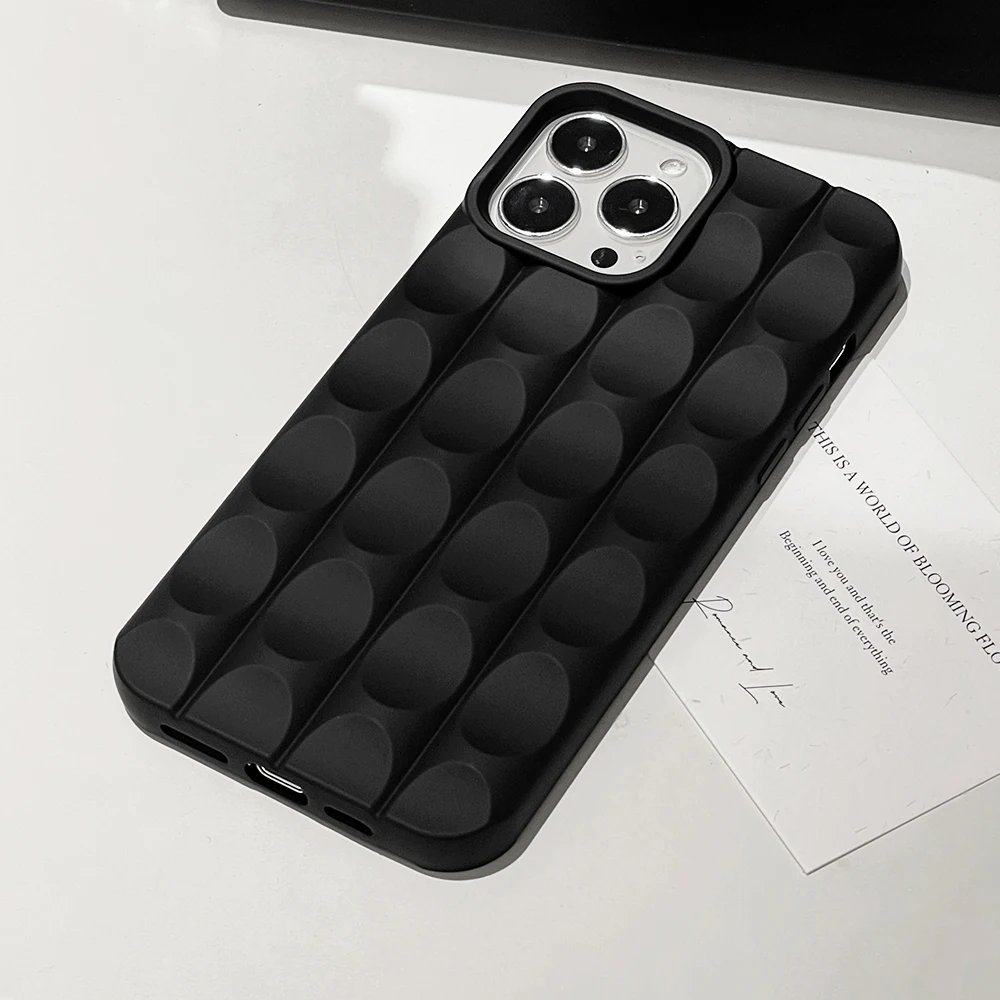 Custodia Surface Waves Per Iphone 14 13 12 Pro Max Cover High Grade Black Anti-Caduta Antiscivolo Hand Grip Design Shell Matte Soft Funda