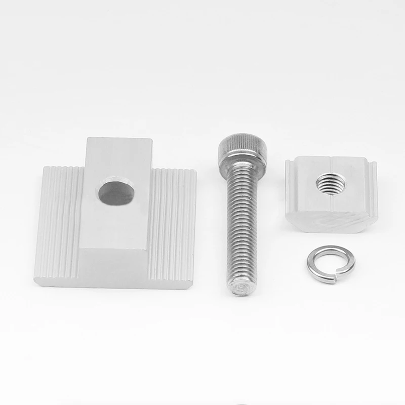 Morsetti Fissaggio Pannelli Fotovoltaici Staffa Pannello Solare 35 Mm - 4 Pezzi In Alluminio Anodizzato Supporti Pannelli Solari Z Shape - Foto 8