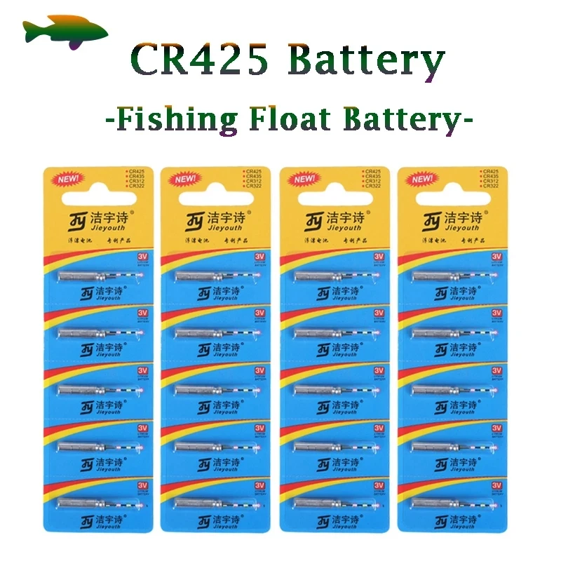 20pcs/lot Cr425 Batteries Fishing Float Electric Floats 3v Night Light