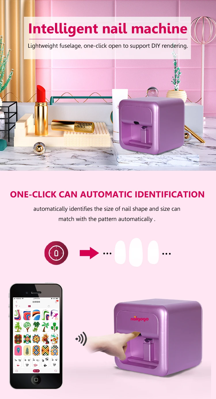 Impresora Digital 3D Inteligente de Uñas Portátil y Multifuncional S30308aac032a4af29990d1131064c731M
