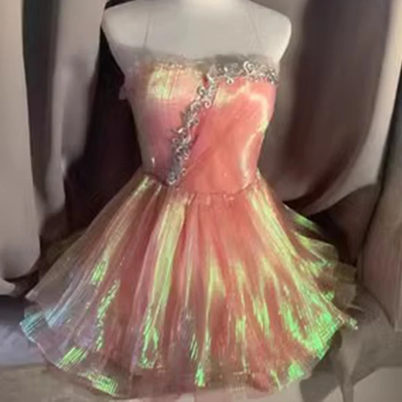 Plissierter Organza-Stoff zum Nähen von Mädchen, Rock, Kleid, Kunsthandwerk, Kleidung, Heimwerkerbedarf, Texturstoff, 1 m (glättete Länge) – Detail 7