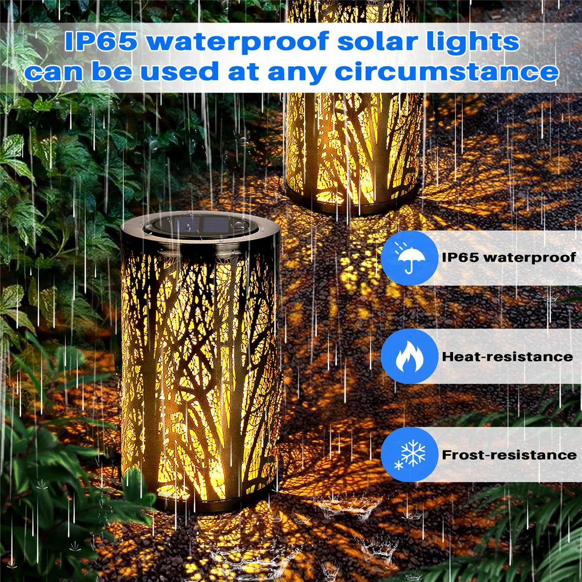 1 Pack Big Solar Light Replacement Top for Outdoor Hanging Lanterns, More Powerful More Energy Efficient 6