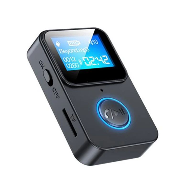 C33 Bluetooth 5.0 Receiver Led Display Mp3 Music Tf Player 3.5Mm Aux Wireless Audio Adapter For Headphones Car Tv Pc