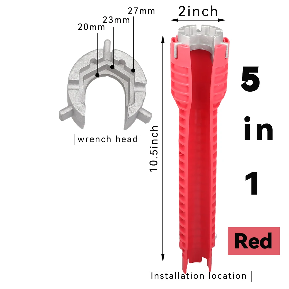 Multi-Function Non-Slip Sink and Faucet Repair Tool