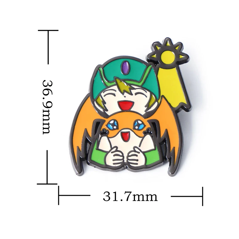 Japanese Digimon Anime Lapel Pins for Backpacks Manga Brooch Cute