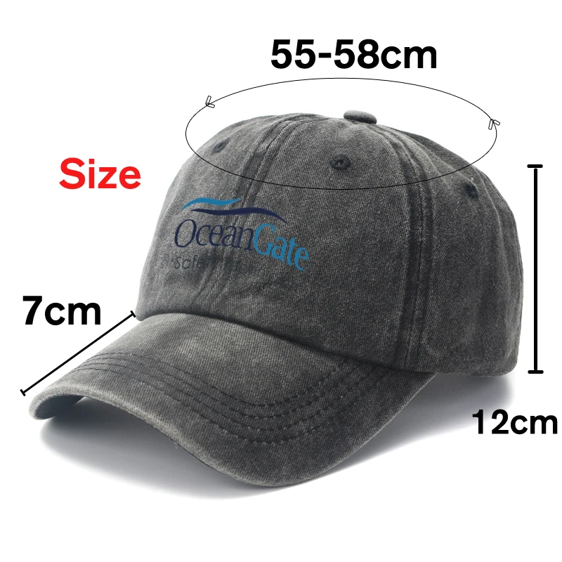 Vintage OceanGate Safety Technician Baseball Caps Unisex Style Cowboy Washed Headwear Outdoor All Seasons Travel Hats Best Gift 4