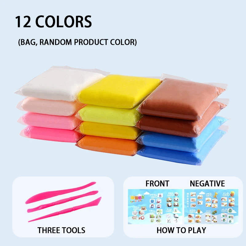 36 Color Light Soft Clay DIY Toys Children Educational Air Dry Polymer  Plasticine Safe Colorful Light Clay Toy Gift To Kids