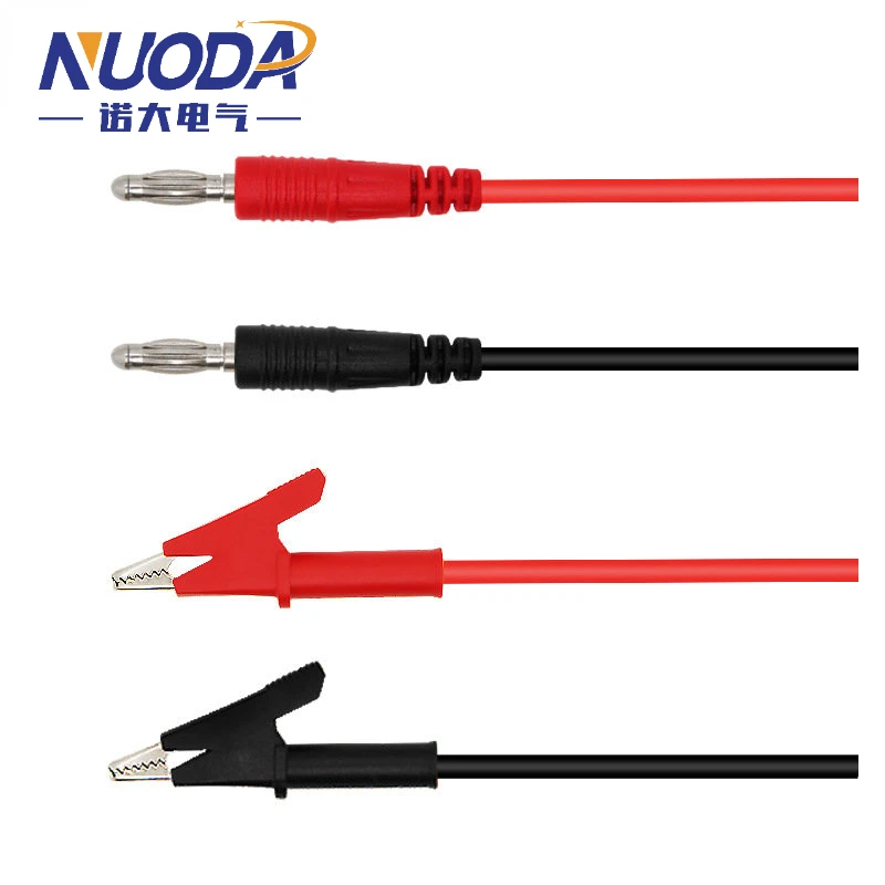 

Regulated Power Supply Cable 4mm Pure Copper Banana Plug To Alligator Clip Test Line Red and Black Silicone Wire