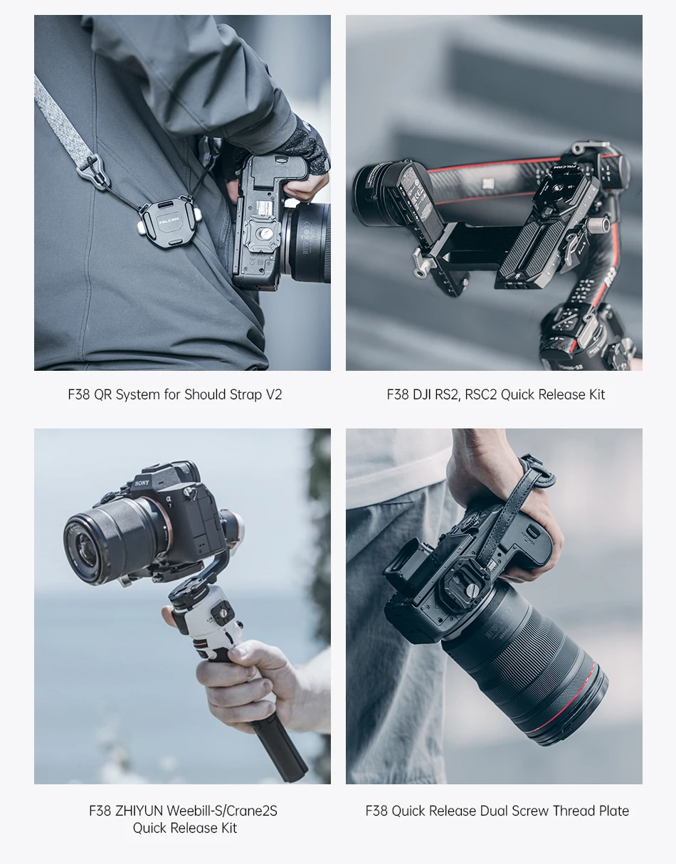 F38 Anti-Deflection Quick Release Plate Camera Accessory with Arca-Swiss Specifi