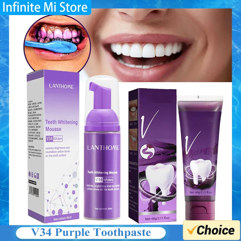 V34 Teeth Whitening Toothpaste for Oral Care