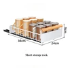 1PC Kitchen No Installation Pull-out Basket, Cabinet Pull-out Bowl Basket, Dish Storage Rack, Drawer Style Layered Storage Rack 5